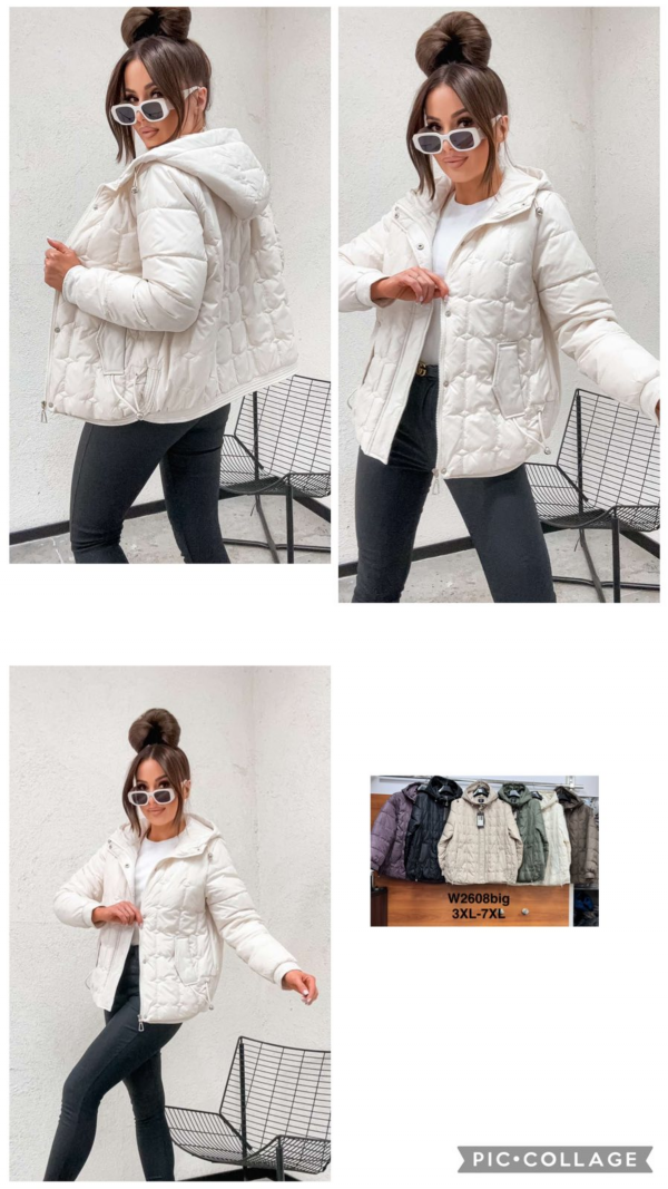 Kurtki damskie cienki Roz 3XL-7XL, 1 Kolor Paczka 5 szt